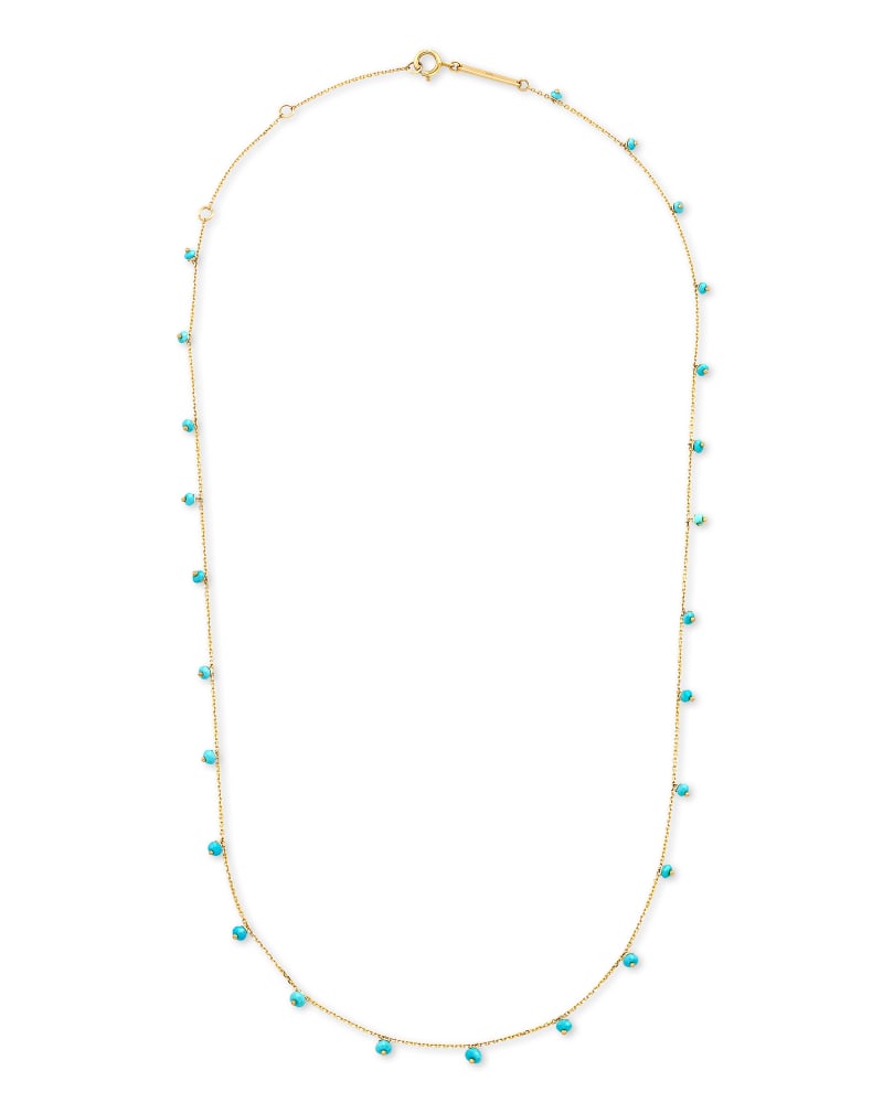 Miranda 14k Yellow Gold Strand Necklace in Turquoise image number 0